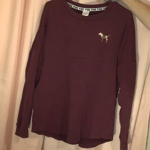 PINK long sleeve sweatshirt (runs big)